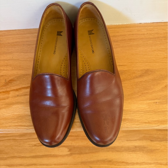 Elegant Brown Leather Slip-On Loafers for Men